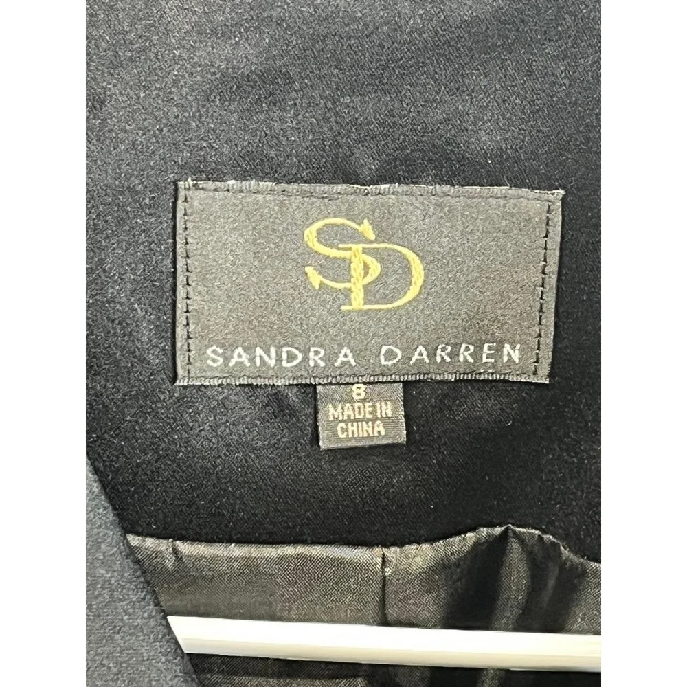 Sandra Darren Women's Black Sheer Lace Beaded Lined Blazer Small‎